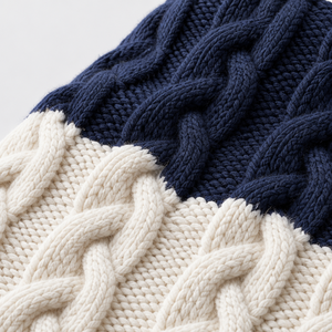 <span class=keywords><strong>Pull</strong></span>-over surdimensionné personnalisé pour femme, <span class=keywords><strong>col</strong></span> en <span class=keywords><strong>V</strong></span>, tricot torsadé, blocs de couleur, rayures larges contrastées, manches longues, vente en gros OEM, commande en gros - Product Image 3