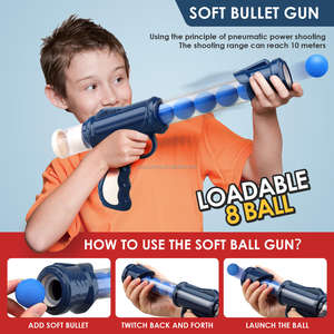 Vendita calda 2 pistole 1 dinosaur target shooting game Spray Dinosaur soft bullet gun - Product Image 3