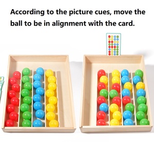 Jouets éducatifs Montessori pour développer la motricité fine chez les enfants, <span class=keywords><strong>avec</strong></span> des plateaux <span class=keywords><strong>de</strong></span> tri <span class=keywords><strong>de</strong></span> couleurs classiques et des <span class=keywords><strong>boules</strong></span> assorties - Product Image 4