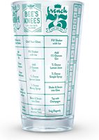 Shaker à cocktails Fred Premium moderne, réutilisable, compatible lave-vaisselle, écologique, en verre, 8 pièces, capacité 500 ml, type Boston, pour les soirées gin