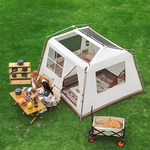 YGY, tienda familiar para acampar al aire libre, gran 6,0, configuración instantánea, revestimiento de PU negro de 3000mm + tela Oxford, un dormitorio para toldo de Villa - Product Image 2