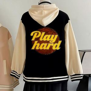 Nouvelle écusson thermocollante grand format 25 cm brodée de sequins, motif Basketball Rugby Gameday Playhard, pour la décoration de vêtements et de chapeaux - Product Image 3