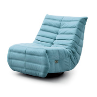 Mobilier design moderne canapé d'angle en cuir inclinable électrique fonction velours tissu orange fauteuil inclinable avec pouvoir