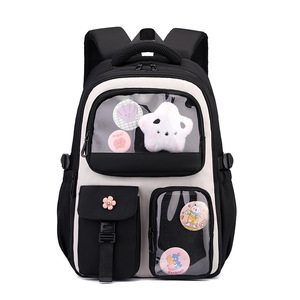 Nouveau <span class=keywords><strong>Sac</strong></span> <span class=keywords><strong>à</strong></span> <span class=keywords><strong>Dos</strong></span> Scolaire Transparent Style Japonais pour Filles, Idéal pour les Élèves du <span class=keywords><strong>Primaire</strong></span> et du Collège, avec Bretelles en Polyester <span class=keywords><strong>à</strong></span> Coussin d'Air - Product Image 1