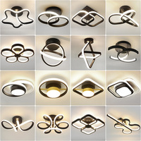 Plafonniers LED à montage en surface pour la décoration de la maison, anneau en acrylique, télécommande, variateur d'intensité, chambre à coucher, hall d'entrée, couloir, lampe de plafond moderne