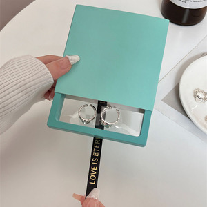 Jewelry Storage <b>Box</b> Floating Design Anti Oxidation PE Film Necklace Earring Ring Drawer Style Packaging <b>Gift</b> <b>Box</b> - Product Image 3