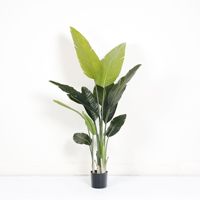 Palmeras Artificiales de Plástico Real Touch Traveler's Palm de 4 a 8 pies, Desmontables, para Decoración de Oficina, Jardín y Hogar, Plantas Artificiales