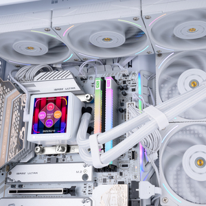 NOUVEAU Refroidisseur de processeur liquide AIO Thermalright Frozen Vision 360 ARGB Blanc V2 avec écran IPS 360 mm et ventilateur PWM pour PC de bureau gaming - Product Image 5