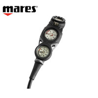 Manomètre de plongée Mares MISSION, jauge de pression résiduelle, aiguille de profondeur, simple ou double mesure