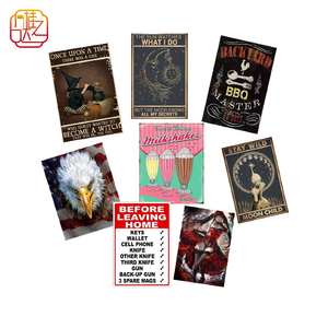 <span class=keywords><strong>Plaque</strong></span> murale créative en aluminium pour KTV, style vintage rétro, impression UV, taille personnalisable, couleur personnalisée, OEM/ODM, décoration murale pour la maison - Product Image 1