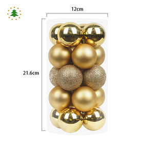 Prezzo all'ingrosso <span class=keywords><strong>OEM</strong></span> personalizzato vendita calda natale ornamento infrangibile decorazioni albero di natale 5cm di plastica natale palla Set - Product Image 2