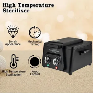 เครื่องฆ่าเชื้อด้วยความร้อนแห้ง 300W กล่องฆ่าเชื้ออุปกรณ์ทำเล็บโลหะอุณหภูมิสูง สำหรับร้านทำเล็บและดูแลเครื่องมือทำเล็บ - Product Image 3