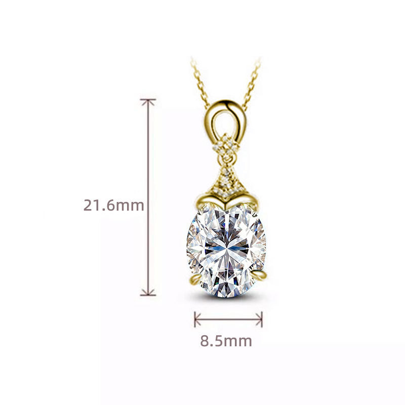 3ct Moissanite+GRA Certificate-Gold