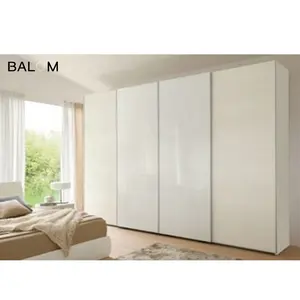 مصنع BALOM مباشرة الحديثة مصممة 4 أبواب الخشب الرقائقي الأبيض الميلامين خزانة مصنع