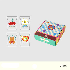 Verres <span class=keywords><strong>à</strong></span> shot en verre <span class=keywords><strong>à</strong></span> motifs de dessins animés, 2 mini-tasses <span class=keywords><strong>à</strong></span> saké Liang, ensemble créatif de petits gobelets <span class=keywords><strong>à</strong></span> vin pour shot unique avec boîte cadeau - Product Image 6