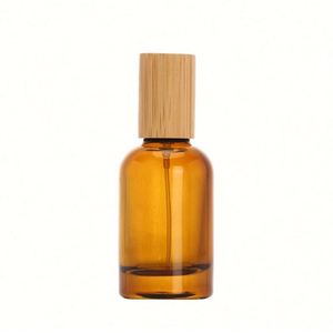 Custom 30ml 50ml 100ml Shoulder Empty Transparent Amber Fragrance Perfume <b>Spray</b> Cosmetic Glass Bottles <b>Black</b> Cap Screen Printing - Product Image 3