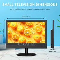 TV Layar Datar LCD Portabel LED 14.0 Inci dengan Port USB Digital ATSC/DVB-T2/ISDB-T HD 720p Jack Antena Layar Lebar Hitam