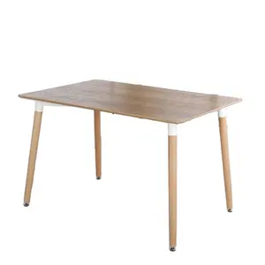 Groothandel Eenvoudige Mode Leisure Massief Houten Eettafel Ronde Vierkante Moderne Salontafel