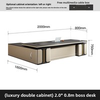 LBZ-129X Ensemble bureau et chaise de direction haut de gamme en PVC, design moderne, origine Chine