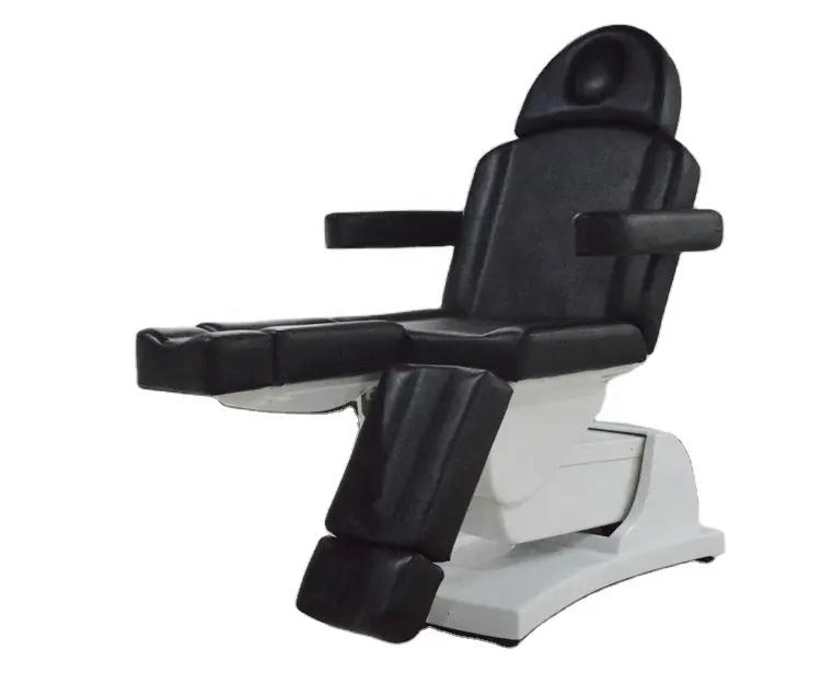 Full Body Electric Foot Medical Spa facciale 5 motori sedia gambe divise letto inclinato per trattamenti di bellezza sedia girevole nera