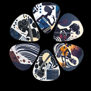 ريش جيتار من السيلولويد فائق الجودة بسماكات 0.46 ملم و0.71 ملم و0.96 ملم و1.2 ملم، قابلة للتخصيص، إكسسوارات للجيتار الوتر - Product Image 3