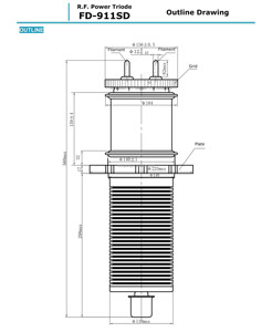 Tube d'oscillation à triode électronique RF FD-911SD d'origine chinoise BEIJING, tube de puissance pour machine haute fréquence - Product Image 4