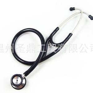 Stéthoscope en acier inoxydable Kt-109, double tête, diaphragme simple, noir, dispositif médical pour usage clinique - Product Image 4