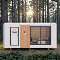 Bunker de survie, maison en acier, villa modulaire avec construction rapide, alimentée à l'énergie solaire, équipée de systèmes de purification de l'air et de l'eau