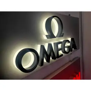 Personalização Backlight Número Led Logo Sinais Outdoor Business Company Decoração 3D Backlit Metal Sign Letter