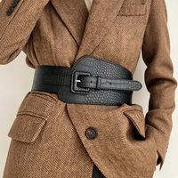 Ceinture large en cuir PU à motif crocodile, ceinture de luxe de la marque R pour accessoires de costume et costumes de télévision et de cinéma, Halloween, cosplay