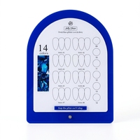 Présentoir de table en acrylique bleu pour nail art, tableau de couleurs de manucure pour comptoir de salon