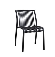 Chaise de jardin en plastique H-355 empilable sans accoudoirs, mobilier d'extérieur traditionnel pour hôtel, cuisine, école