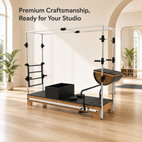 Vente directe fabricant : Lit de Pilates Reformer réglable en aluminium et érable, durable et portable, pour entraînement du tronc - Prise en charge OEM/ODM du logo