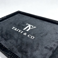 Plateau de présentation de bijoux TaiYi, plateau de présentation de bijoux vide en cuir gaufré crocodile de haute qualité avec logo personnalisé pour les boutiques de bijoux fins