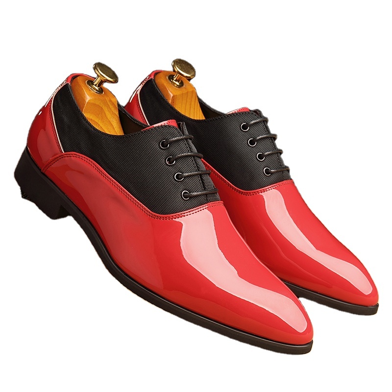oxford shoes mens red patent leather dress shoes