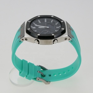 Mode luxe 316L acier remplacement Mods Kit bracelet en Silicone souple GA2100 Mod Kit boîtier de montre pour GA2100 <span class=keywords><strong>Gshock</strong></span> - Product Image 5