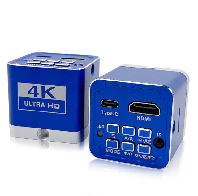 True 4K HD Industrial Camera, High-Definition Microscope Camera, + USB Microscope CCD