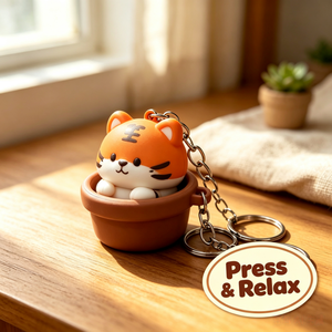 Porte-clés anti-stress créatif en forme de petit animal 3D à pression, jouet de décompression, pendentif décoratif - Product Image 2