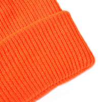 Chapeau en tricot épais et chaud d'hiver personnalisé HKZB, bonnet polyvalent à revers, point texturé, unisexe, couleur unie, lettre commune, voyage