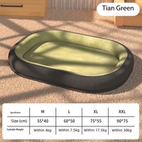 Lit pour chien rond portable, canapé en nylon et velours côtelé, coussin amovible et lavable, utilisation toutes saisons, tapis de couchage pour animaux de compagnie, vente en gros