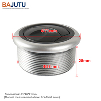 Vente en gros de prises d'air universelles rondes de 71 mm pour climatisation, adaptées aux camping-cars, caravanes, bus, camions et remorques