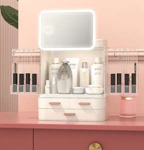 Caja Organizadora de Cosméticos C255 al por Mayor con Espejo, Cajón de Maquillaje de Escritorio, Organizador de Gran Capacidad para Esmaltes de Uñas y Joyas - Product Image 4