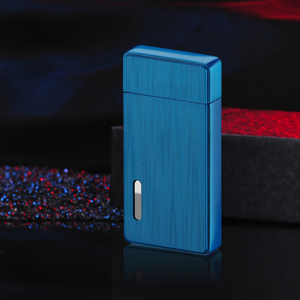 Accendino pratico forte accendino portatile a fiamma blu antivento per accendino logo personalizzato - Product Image 2