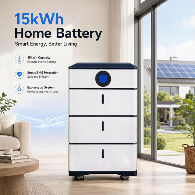 Stackable Split Home Energy Storage System 10kWh 15kWh 20kWh LiFePO4 Modular Solar Battery with BMS Expandable 30kWh
