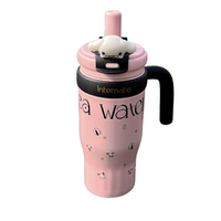 Termo Portátil de Gran Capacidad, Ecológico, para Estudiantes, Taza de Café con Asa, Diseño Simple y Moderno para Oficina