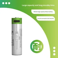 Baterai Lithium Pengisian Cepat Tipe-C Port 14500 3.7V AA Kapasitas Besar untuk Alat Cukur & Senter Buatan Cina
