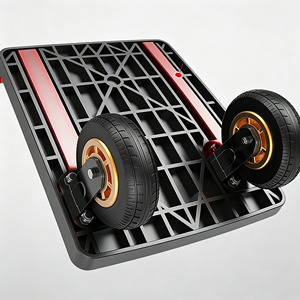 Hand Truck Dolly 1000 Lbs, Heavy Duty Platform <b>Cart</b> with Rubber <b>Wheels</b>, Foldable Flatbed Push <b>Cart</b> for Moving, Garage, Workshop - Product Image 5