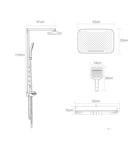 Комплект серого 5-функционального распылителя для ванной - Product Image 5