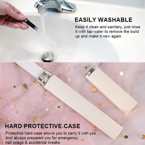 Cadeaux pour filles avec logo personnalisé Lime à <span class=keywords><strong>ongles</strong></span> professionnelle double face en verre gravé avec étui en ABS pour façonner les <span class=keywords><strong>ongles</strong></span> naturels - Product Image 5
