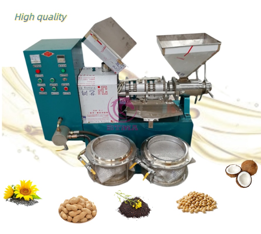 BTMA 6YL Good Performance spiral oil press automatic coconut oil machine automatic sunflower electric press machine